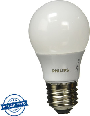 PHILIPS 4 W Basic Round E27 LED Bulb(White)