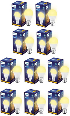 PHILIPS 14 W Basic Round B22 LED Bulb(Yellow, Pack of 10)