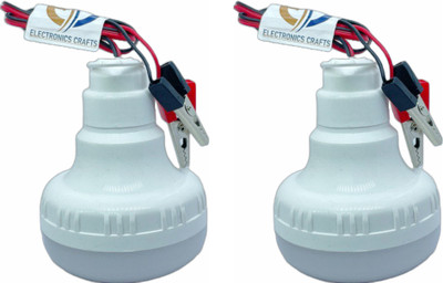 Electronics Crafts 10 W Basic Round 2 Pin LED Bulb(White, Pack of 2)