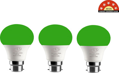 ambert 10 W Eye Safety Compliance Globe B22 LED Bulb(Green, Pack of 3)
