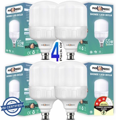 Pick Ur Needs 55 W Round B22 D LED Bulb(White, Pack of 4)