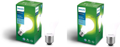 PHILIPS 9 W Basic Standard E27 LED Bulb(White, Pack of 2)