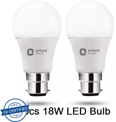 ORIENT 18 W Basic Standard B22 LED Bulb(White, Pack of 2)