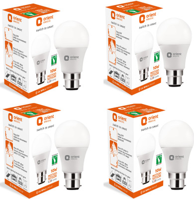 Orient Electric 10 W Motion Sensor Round B22 LED Bulb(White, Pack of 4)