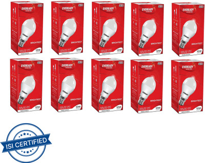 EVEREADY 10 W Standard B22 LED Bulb  (White, Pack Of 10) For Rs. 644 @ 68 %