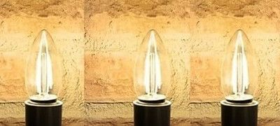 KINIS 4 W Basic Candle E27 LED Bulb(Yellow, Pack of 3)