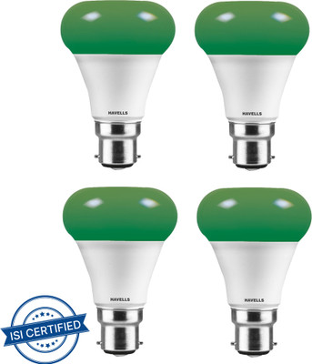 HAVELLS 7 W Basic Standard B22 LED Bulb(Green, Pack of 4)