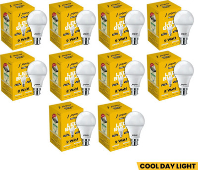 Jaquar 9 W Basic Standard B22 LED Bulb(White, Pack of 10)