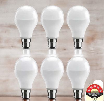 Dunagiri 9 W Basic Standard B22 D LED Bulb(White, Pack of 6)