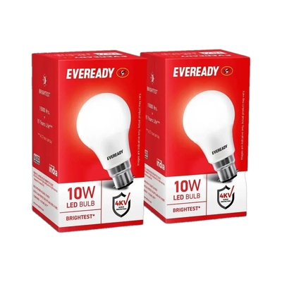 EVEREADY 10 W Basic Standard B22 LED Bulb(White, Pack of 2)
