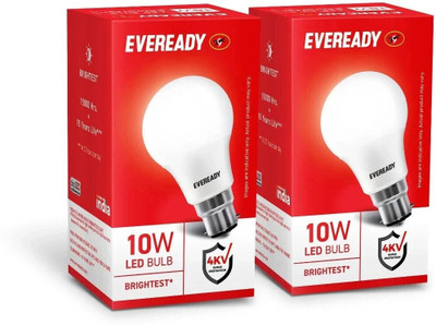 EVEREADY 10 W Basic Standard B22 LED Bulb(White, Pack of 2)