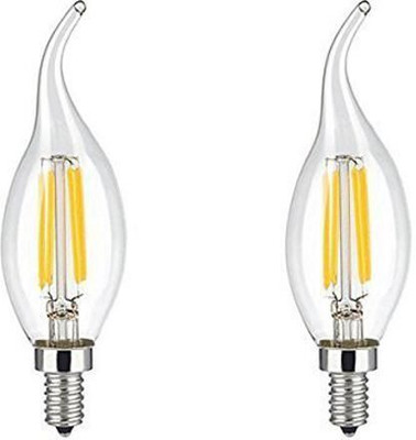 ZOREZA 4 W Basic Candle E14 LED Bulb(Yellow, Pack of 2)