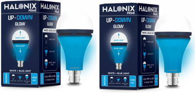 HALONIX 10 W Basic Round B22 D Decorative Bulb(White, Blue, Pack of 2)