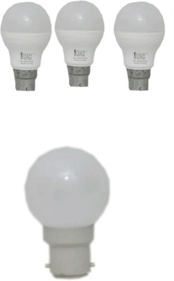 Techvolta 5 W, 0.5 W Basic Round B22 LED Bulb(White, Pack of 4)