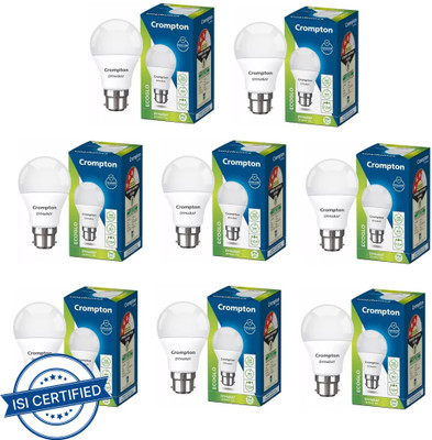 Crompton 9 W Basic Standard B22 LED Bulb(White, Pack of 8)