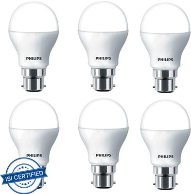 PHILIPS 9 W Basic Standard B22 LED Bulb(White, Pack of 6)