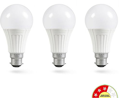 vibunt 9 W Basic Round B22 LED Bulb(White, Pack of 3)