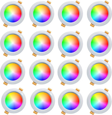MNLight 10 W Color Changing Round Plug & Play LED Bulb(Multicolor, Pack of 16)