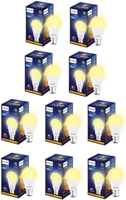 PHILIPS 16 W Basic Round B22 LED Bulb(Yellow, Pack of 10)