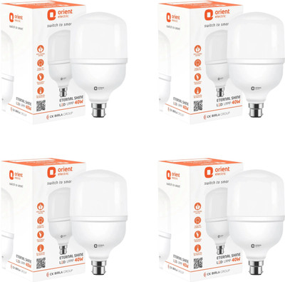 Orient Electric 40 W Basic Round B22 LED Bulb(White, Pack of 4)