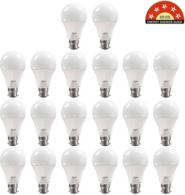 LAZYwindow 9 W Basic Round B22 LED Bulb(White, Pack of 20)