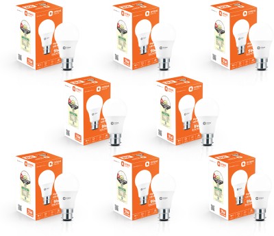 Orient Electric 9 W Round B22 LED Bulb(White, Pack of 8)