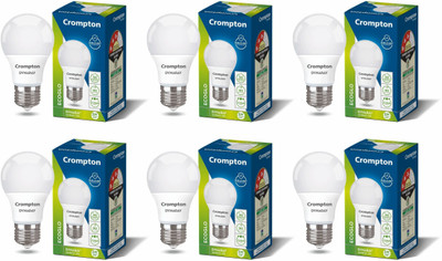 Crompton 5 W Basic Round E27 LED Bulb(White, Pack of 6)