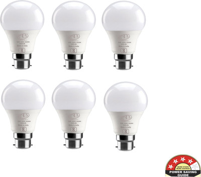ambert 10 W Eye Safety Compliance Globe B22 D LED Bulb(White, Pack of 6)