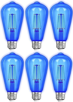 Svah 4 W Basic Decorative E27 LED Bulb(Blue, Pack of 6)