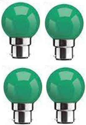 rino 0.5 W Basic Standard B22 LED Bulb(Green, Pack of 4)