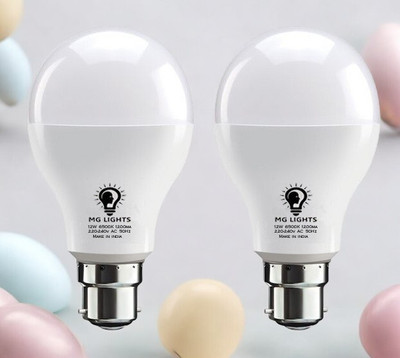 mg lights 5 W Basic Arbitrary B22 LED Bulb(White, Pack of 2)