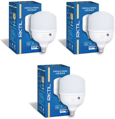 RKTIL 50 W Basic Standard B22 D LED Bulb(White, Pack of 3)