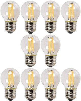 AgroCulture 4 W Basic Round E26 LED Bulb(Yellow, Pack of 10)
