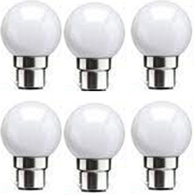 rino 0.5 W Basic Standard B22 LED Bulb(White, Pack of 6)