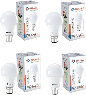 BAJAJ 15 W Basic Standard B22 LED Bulb(White, Pack of 4)