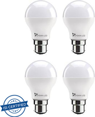 Syska 9 W Basic Round B22 LED Bulb(White, Pack of 4)