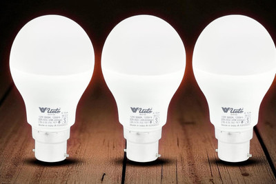 Veto 12 W Basic Round B22 LED Bulb(White, Pack of 3)