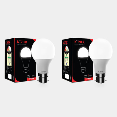 Nortek 9 W Basic Standard B22 LED Bulb(White, Pack of 2)
