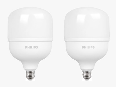 PHILIPS 40 W Basic Round E27 LED Bulb(White, Pack of 2)