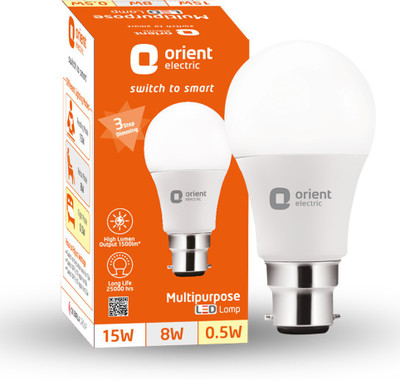 Orient Electric 15 W Basic Round B22 LED Bulb(White)