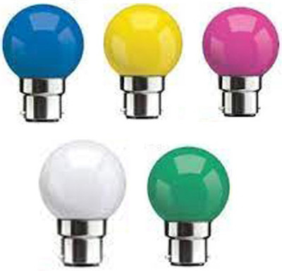 rino 0.5 W Basic Standard B22 LED Bulb(Multicolor, Pack of 5)