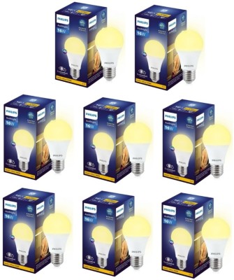 PHILIPS 16 W Round E27 LED Bulb(Yellow, Pack of 8)