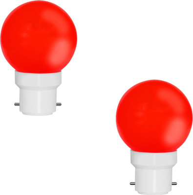 Fybros 0.5 W Basic Decorative B22 LED Bulb(Red, Pack of 2)
