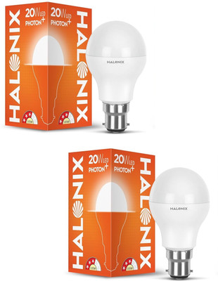 HALONIX 20 W Basic Round B22 LED Bulb(White, Pack of 2)