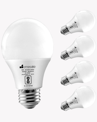 Homesake 9 W Basic Capsule E27 LED Bulb(White, Pack of 5)