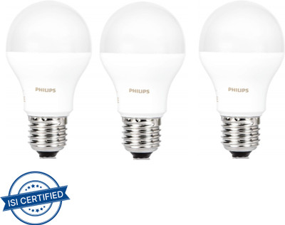 PHILIPS 9 W Basic Standard E27 LED Bulb(White, Pack of 3)