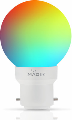 Magik 0.5 W Basic Round B22 LED Bulb(Multicolor)