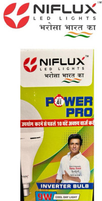 Niflux 9 W Inverter Round B22 D LED Bulb(White)