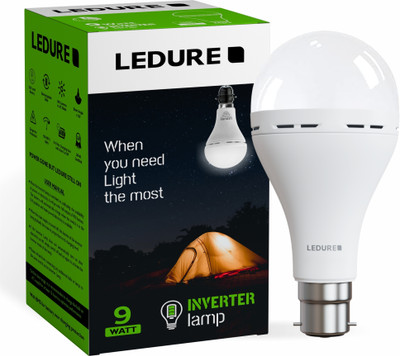 Ledure 9 W Inverter Round B22 D Inverter Bulb(White)