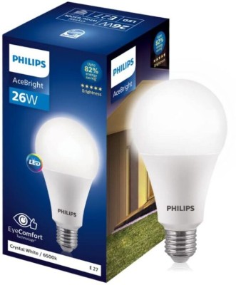 PHILIPS 26 W Round E27 LED Bulb(White)